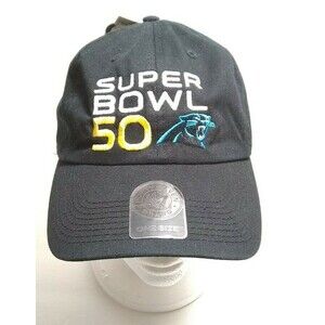 Super Bowl 50 Carolina Panthers Hat 47 Brand Black NFL One Size Fits All